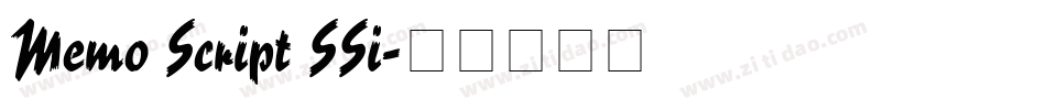 Memo Script SSi字体转换